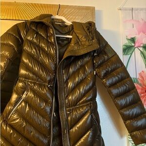 Mackage Metallic Olive Puffer Jacket
